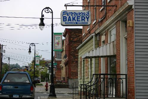 Schenectady’s Perreca Bakery (33 N Jay Street) is just the type of “off-the-beaten” path joint that ForgottenBuffalo.com loves. Located in the “Electric City’s” Little Italy neighborhood, Perreca’s brick oven bread is made the old-fashion way. 