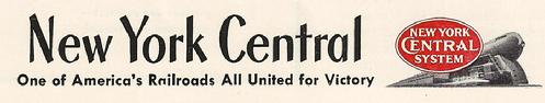 Click image above to view vintage WWII ads from the New York Central Railroad