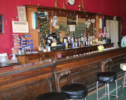 Vintage pre-prohibition era bar and back bar